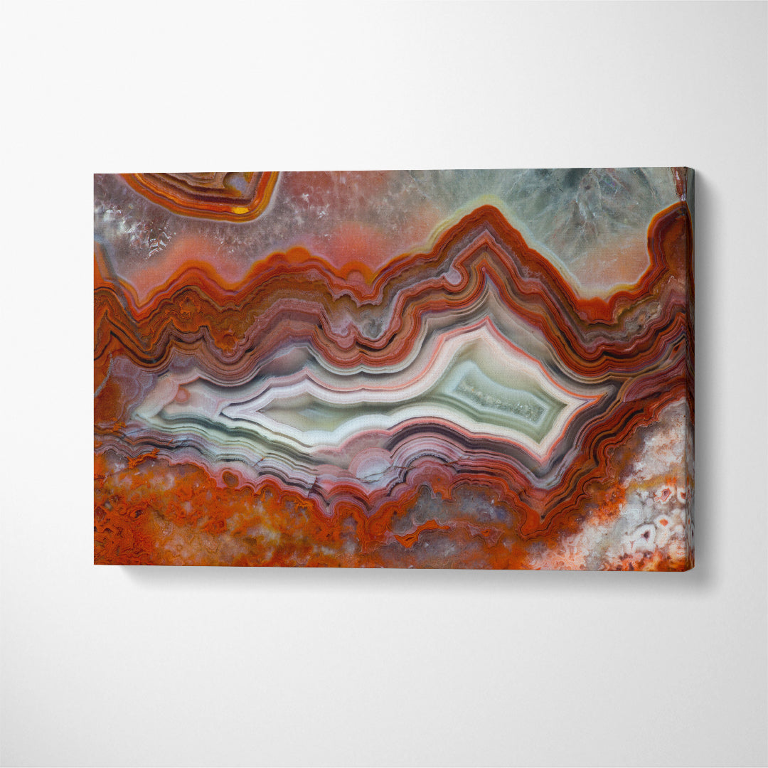 Crazy Lace Agate Canvas Print ArtLexy 1 Panel 24"x16" inches 