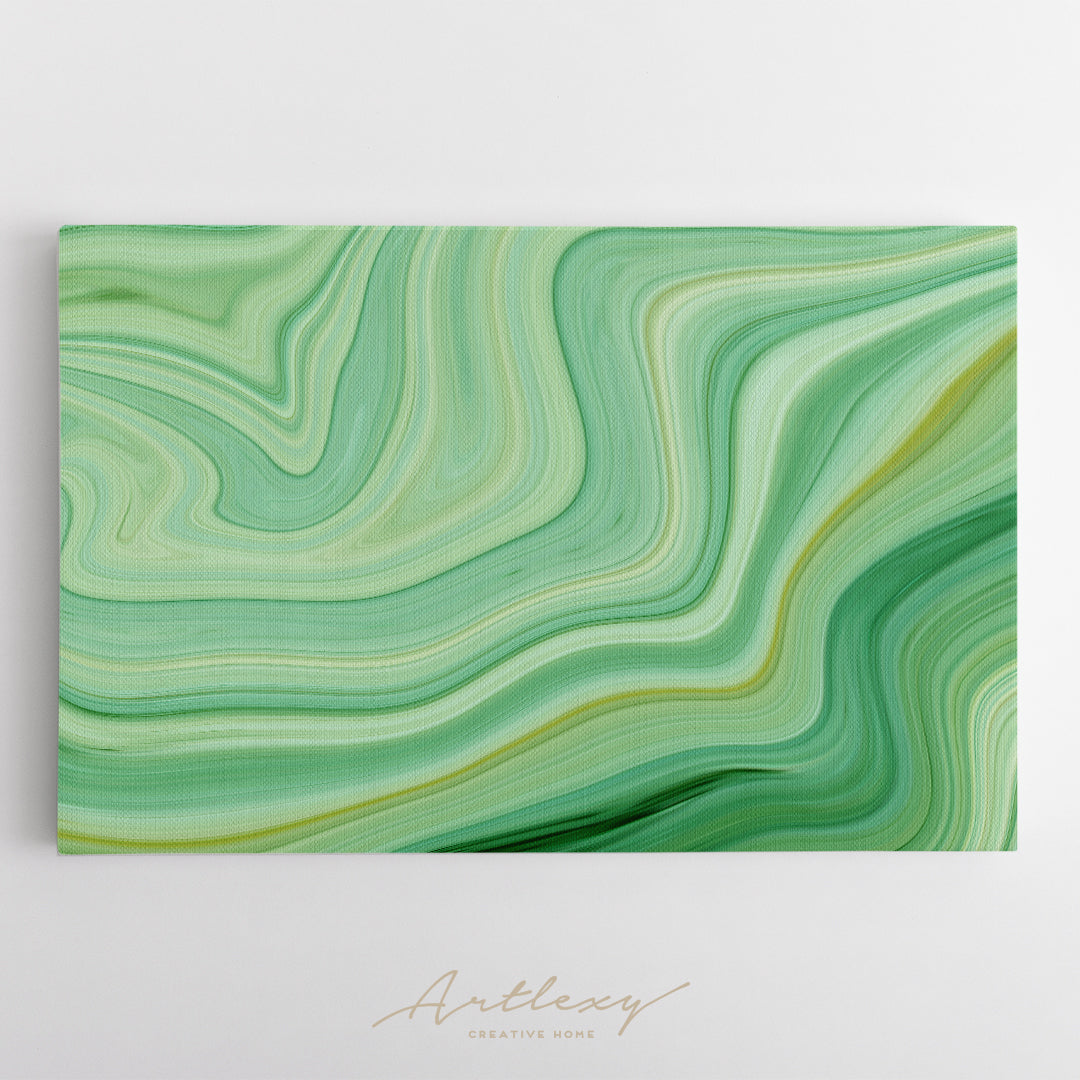 Green Marble Ink Design Canvas Print ArtLexy   