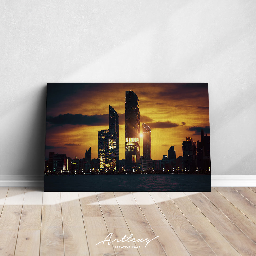 Abu Dhabi Skyline Canvas Print ArtLexy   