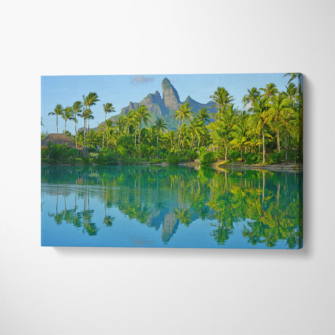 Mount Otemanu Bora Bora Island Canvas Print ArtLexy 1 Panel 24"x16" inches 