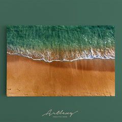 Sandy Seashore and Turquoise Sea Canvas Print ArtLexy   
