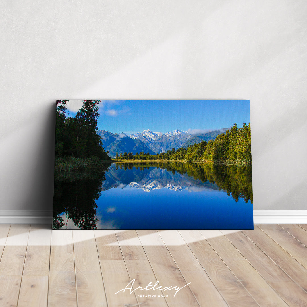 Amazing Landscape of Lake Matheson New Zealand Canvas Print ArtLexy   