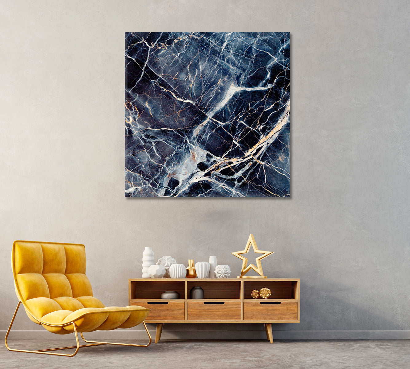 Marble with Veins Canvas Print ArtLexy   