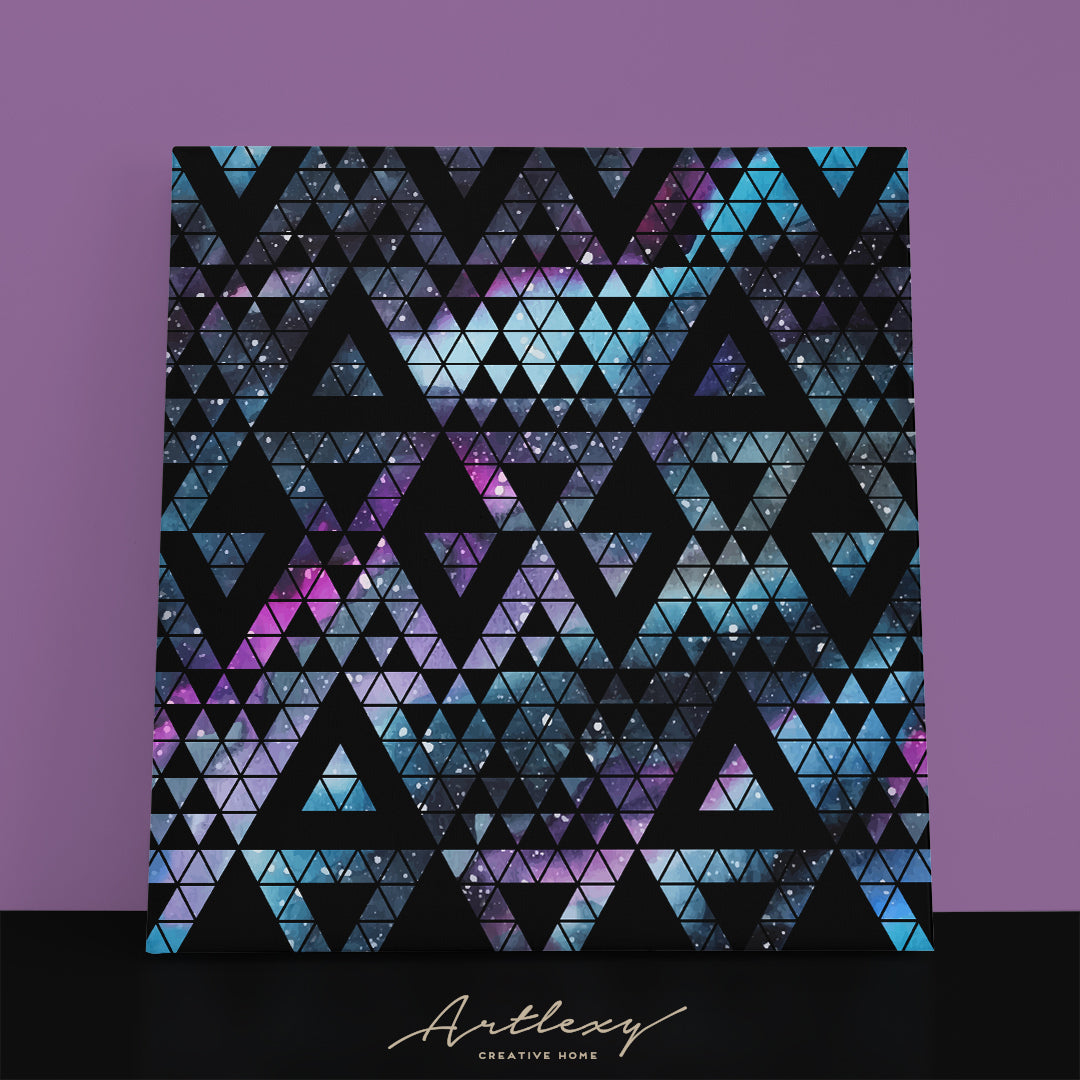 Galaxy Pattern with Triangles Canvas Print ArtLexy   