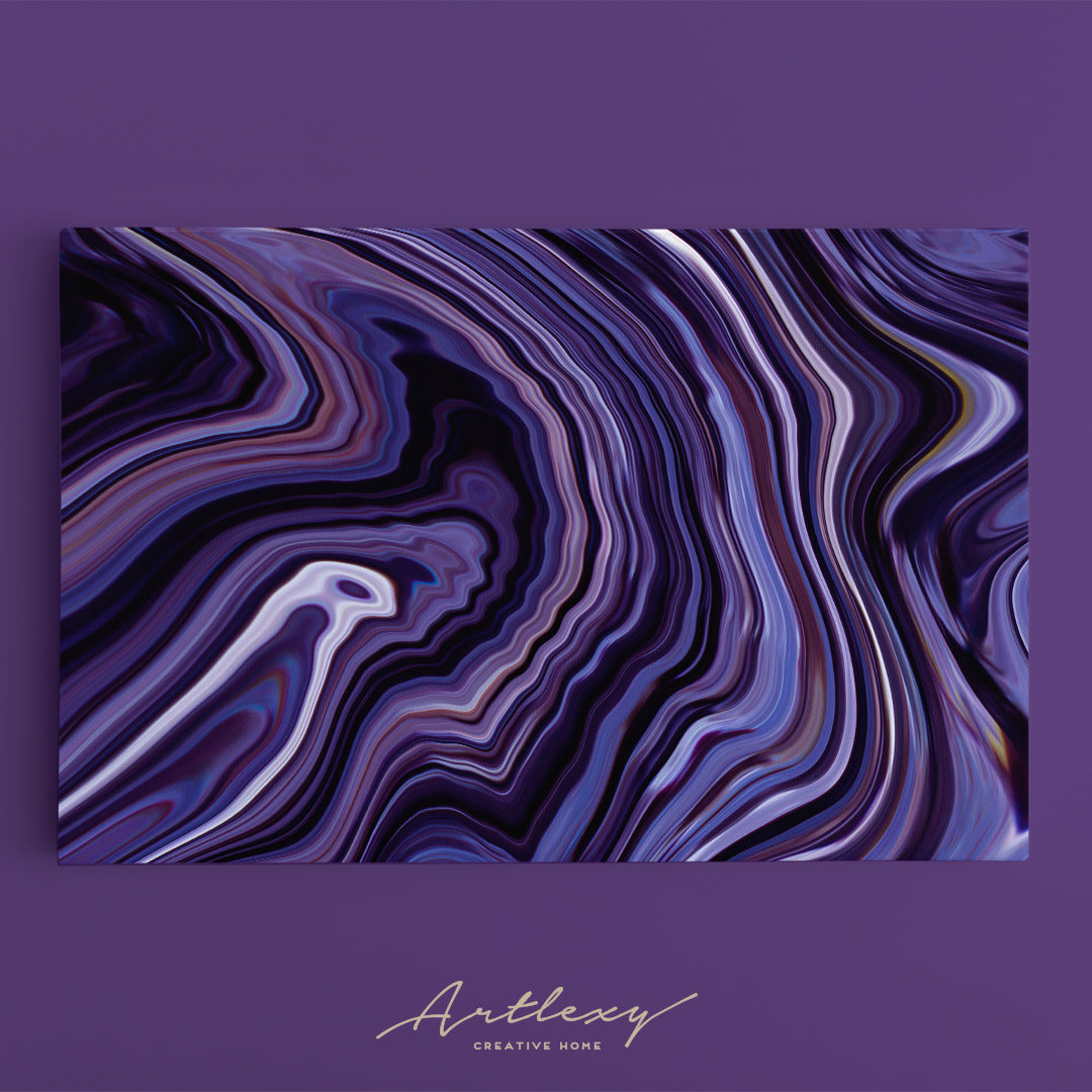 Abstract Purple Marble Pattern Canvas Print ArtLexy   