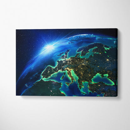 Planet Earth Canvas Print ArtLexy 1 Panel 24"x16" inches 