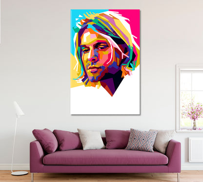 Kurt Cobain Abstract Portrait Canvas Print ArtLexy   