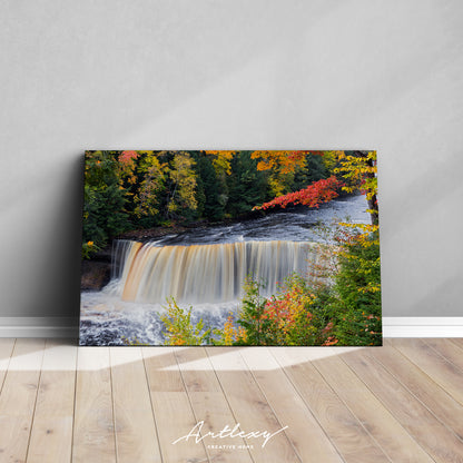 Tahquamenon Falls in Autumn Canvas Print ArtLexy   