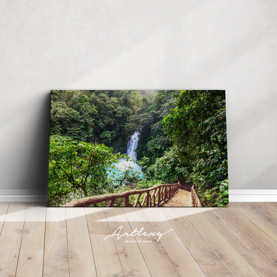 Waterfall in Rainforest of Costa Rica Canvas Print ArtLexy   
