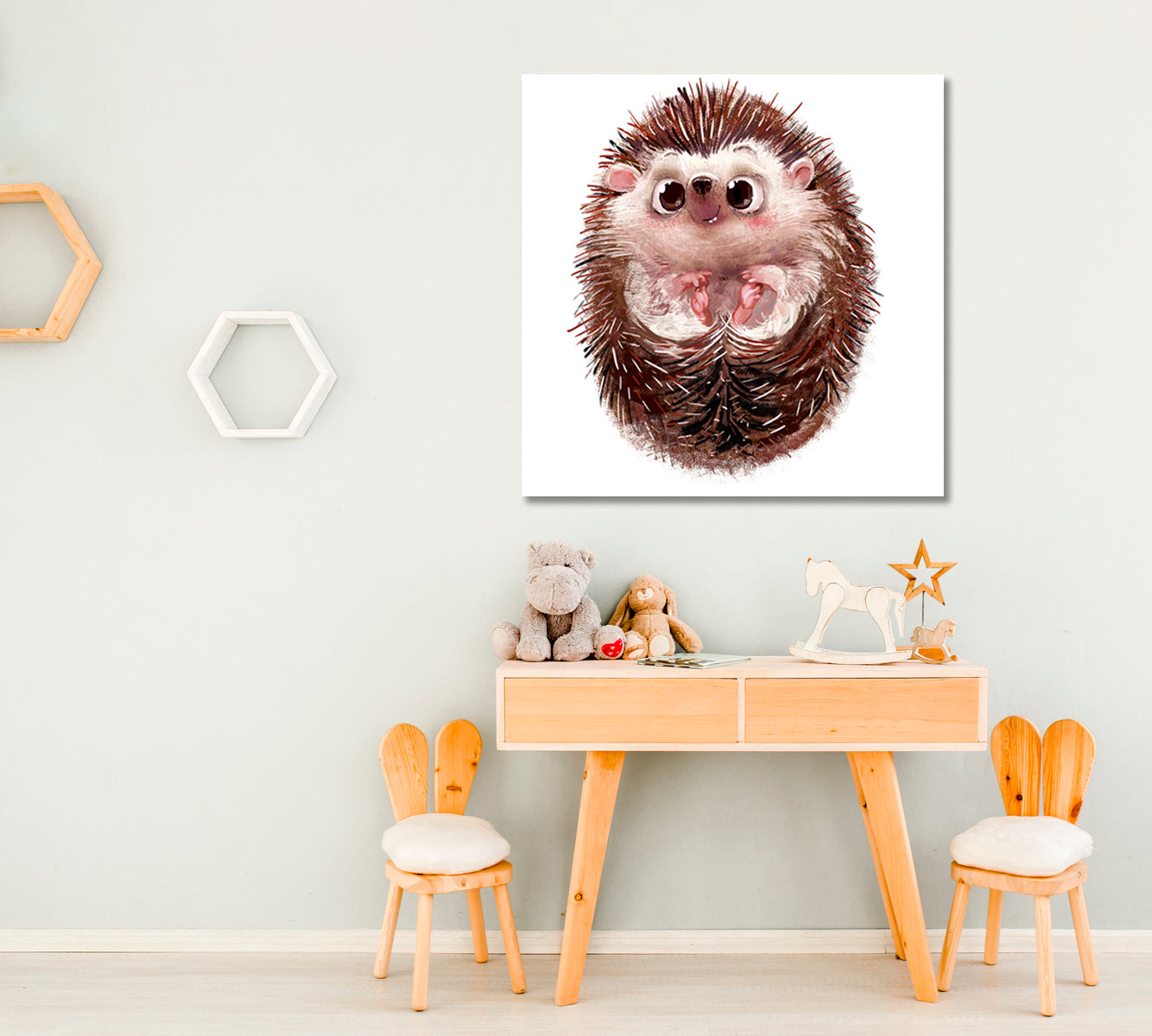 Cute Little Hedgehog Canvas Print ArtLexy   