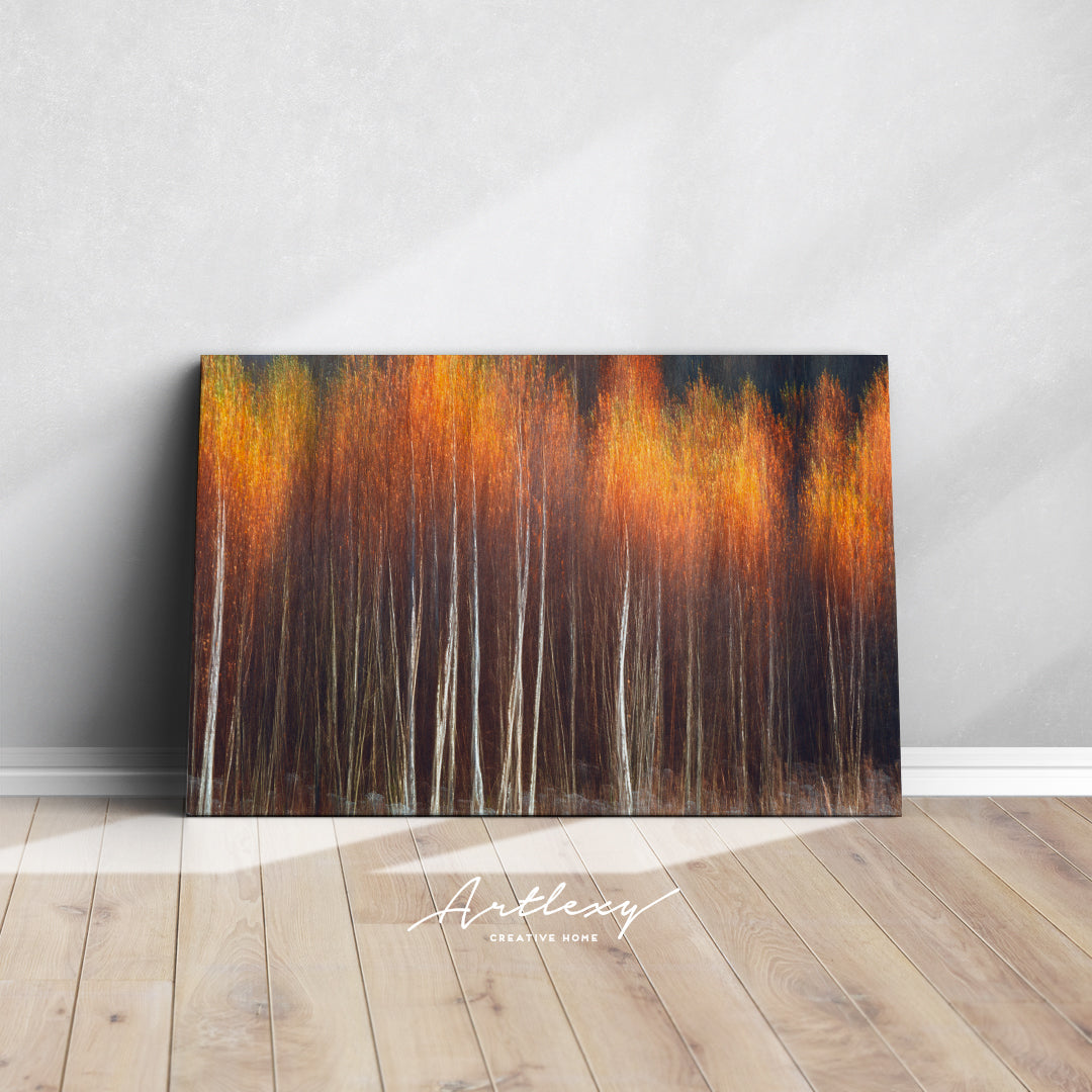 Abstract Autumn Forest Canvas Print ArtLexy   