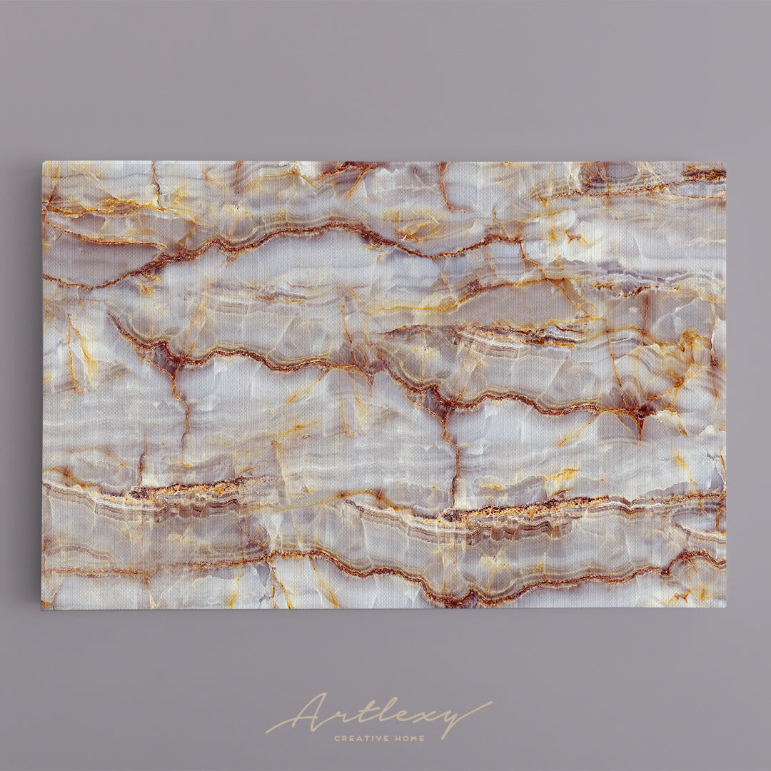 Natural Beige Marble Canvas Print ArtLexy   