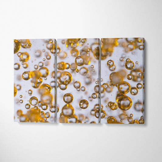 Oil Bubbles Canvas Print ArtLexy 3 Panels 36"x24" inches 