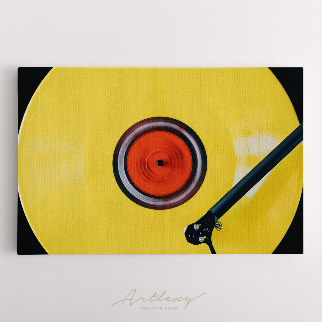 Yellow Vinyl Canvas Print ArtLexy   