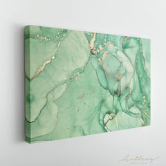 Modern Green Abstract Composition Canvas Print ArtLexy   
