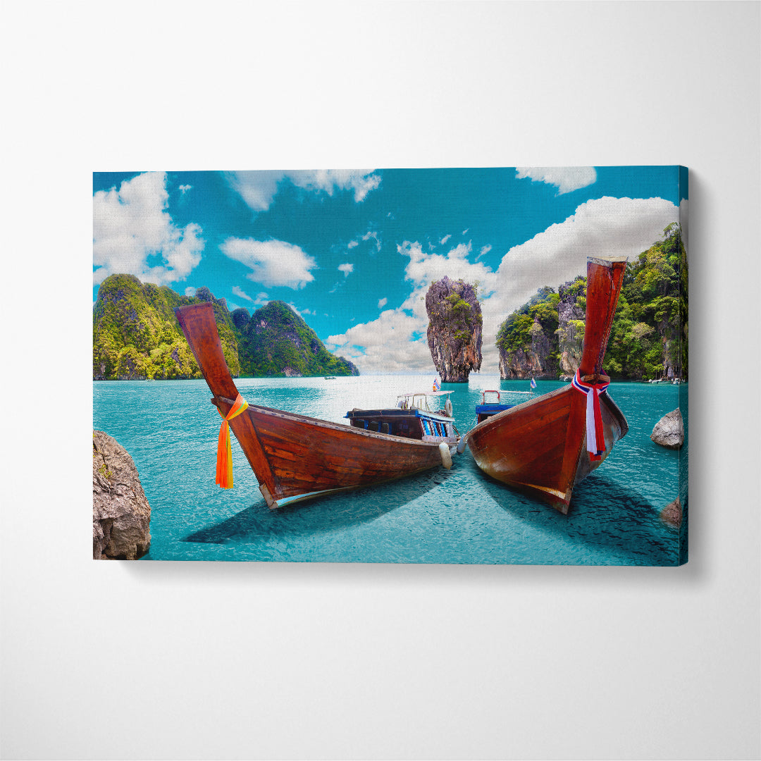 Phuket Seascape Thailand Canvas Print ArtLexy 1 Panel 24"x16" inches 