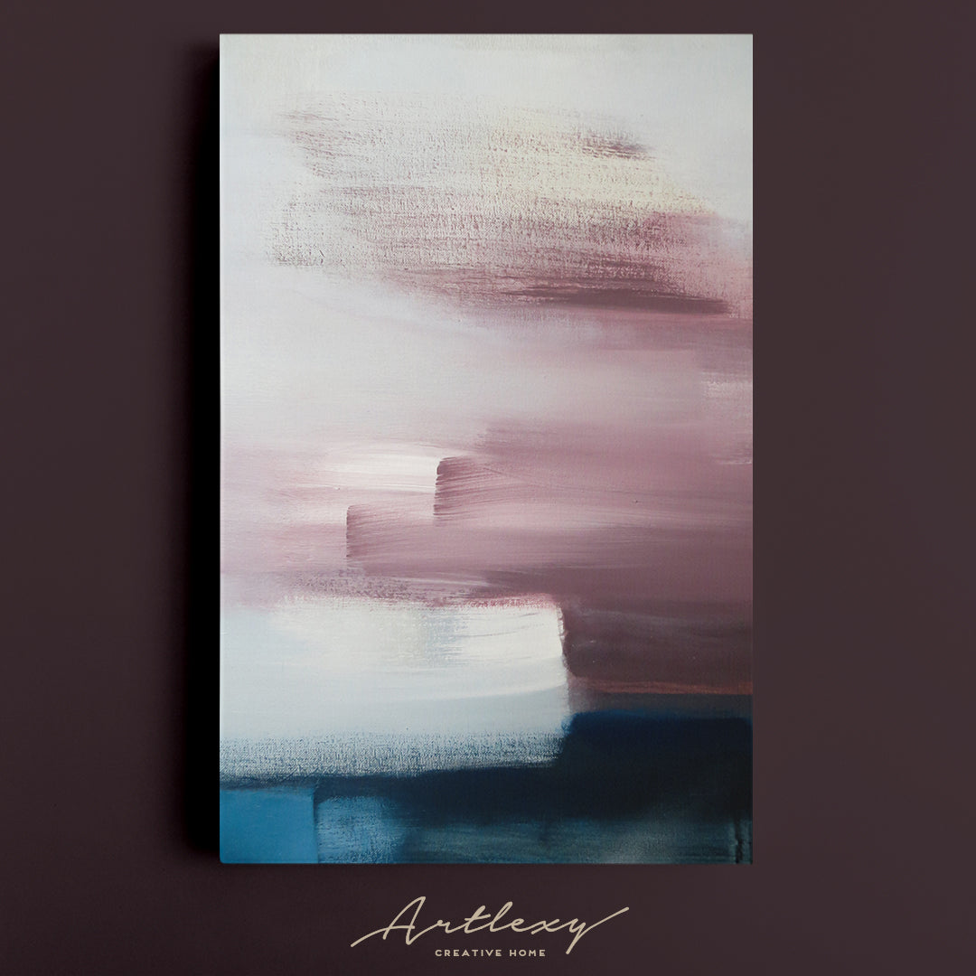 Abstract Pastel Brush Strokes Canvas Print ArtLexy 1 Panel 16"x24" inches 