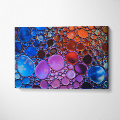 Beautiful Abstract Multicolor Water Drops Canvas Print ArtLexy 1 Panel 24"x16" inches 