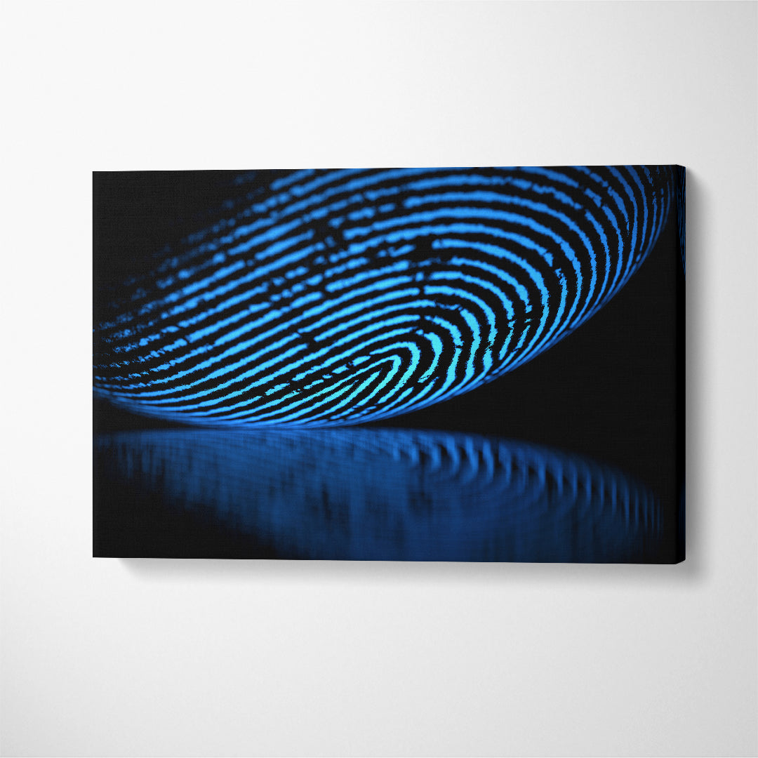 Holographic Fingerprint Canvas Print ArtLexy 1 Panel 24"x16" inches 