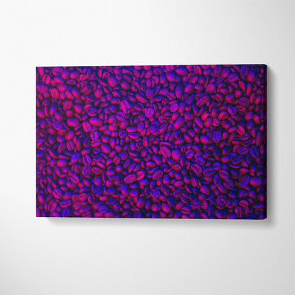 Purple Coffee Beans Canvas Print ArtLexy 1 Panel 24"x16" inches 