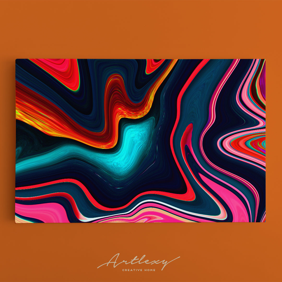 Abstract Multicolor Waves Canvas Print ArtLexy   