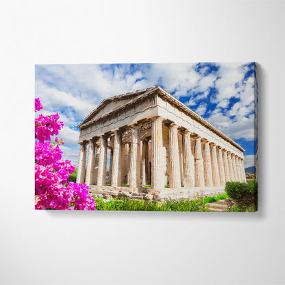 Ancient Greek Ruins Temple of Hephaestus Athens Greece Canvas Print ArtLexy 1 Panel 24"x16" inches 