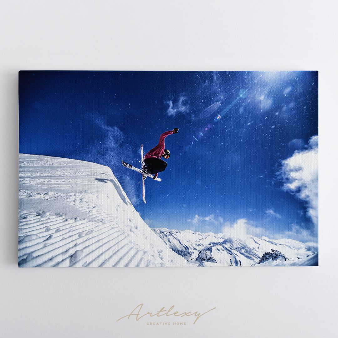 Freestyle Skier Jump Canvas Print ArtLexy   
