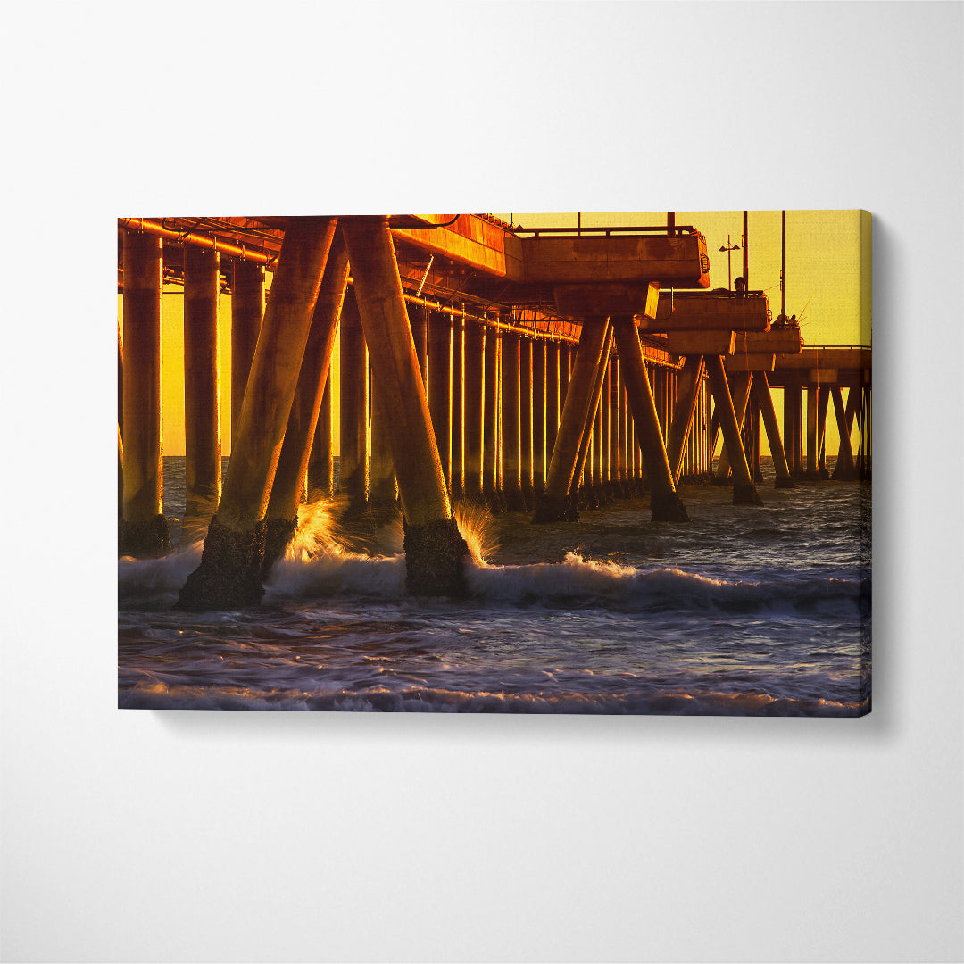 Venice Beach Pier California United States Canvas Print ArtLexy 1 Panel 24"x16" inches 