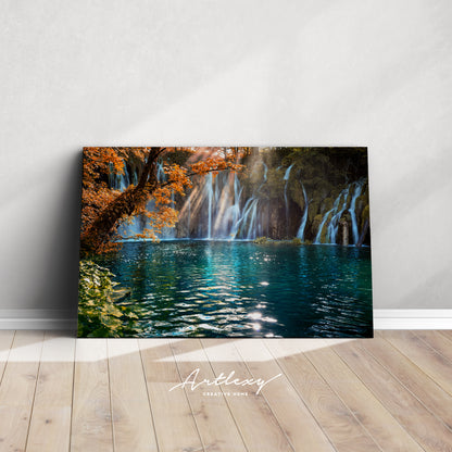 Waterfall in Plitvice National Park Canvas Print ArtLexy   