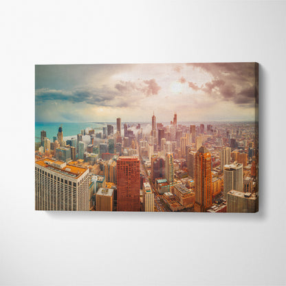 Chicago Illinois USA Downtown Skyline Canvas Print ArtLexy 1 Panel 24"x16" inches 