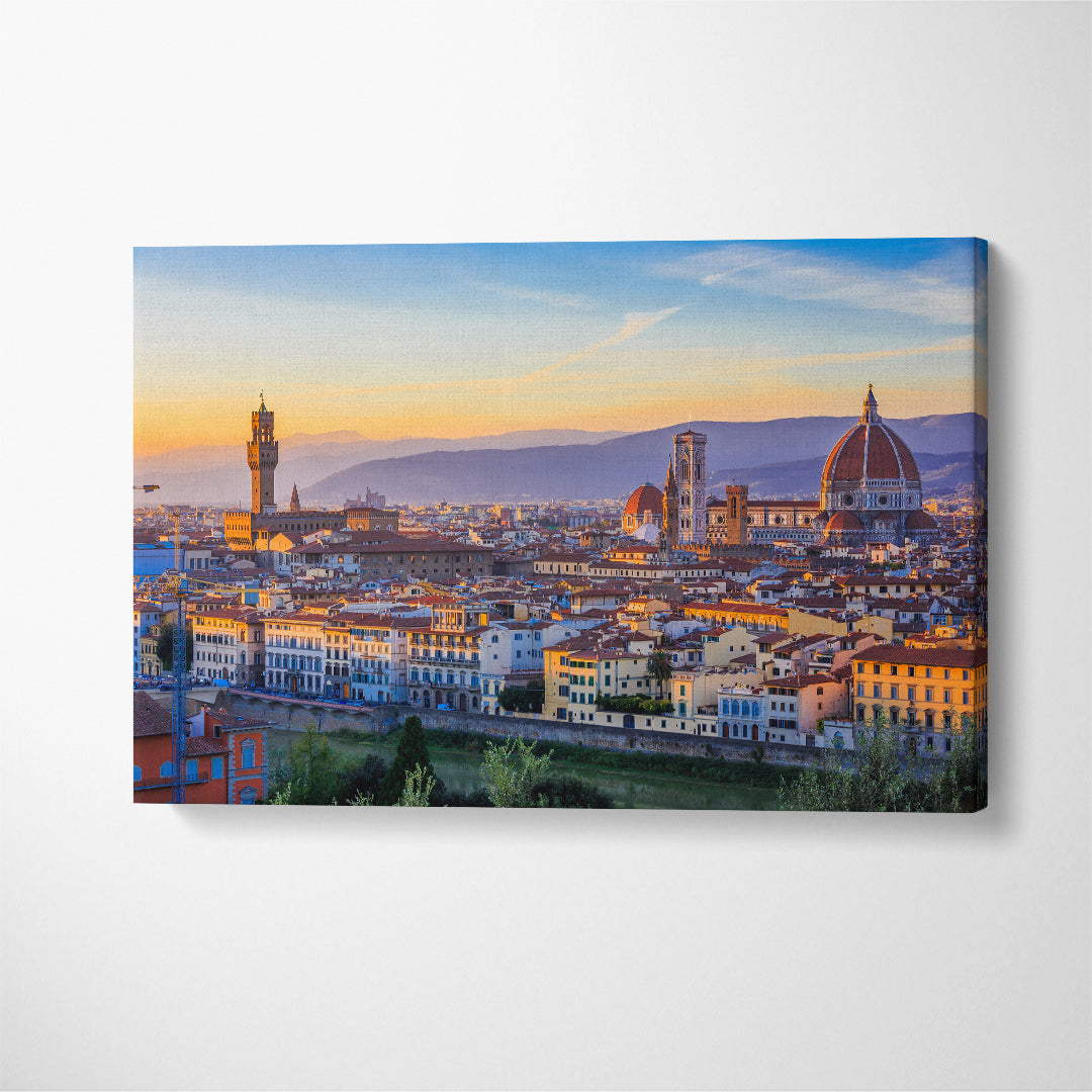 Florence Italy Landscape Canvas Print ArtLexy 1 Panel 24"x16" inches 