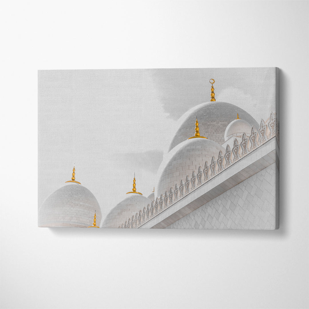 Abu Dhabi Grand Mosque Canvas Print ArtLexy 1 Panel 24"x16" inches 