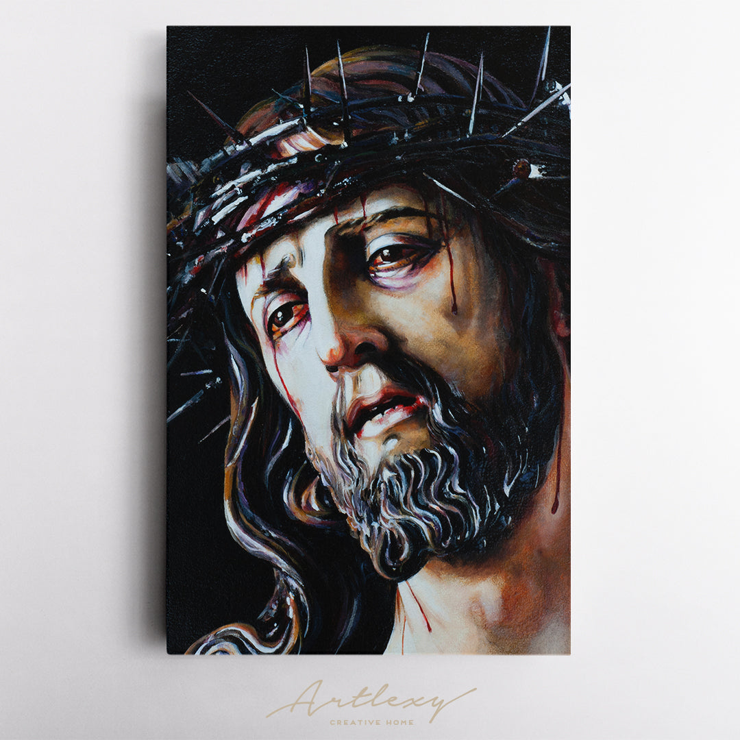 Jesus Christ in Crown of Thorns Canvas Print ArtLexy   