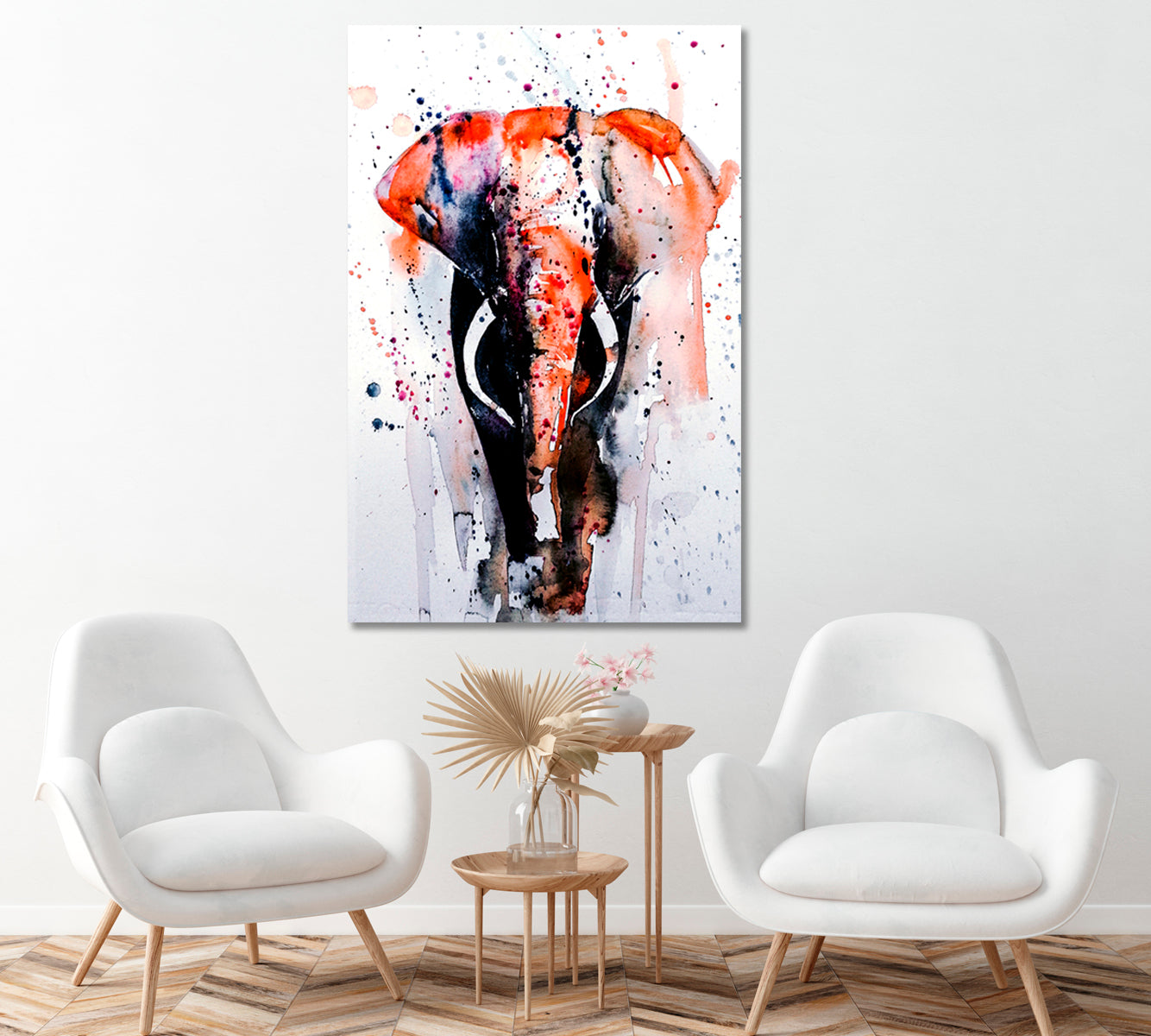 Abstract Elephant Canvas Print ArtLexy 1 Panel 16"x24" inches 