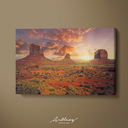 Monument Valley at Sunset Canvas Print ArtLexy   