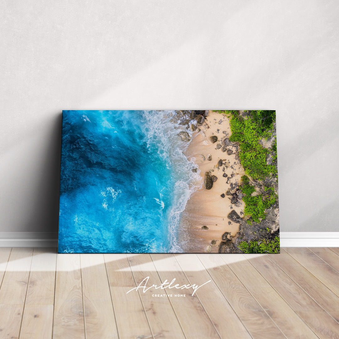 Turquoise Ocean Waves Bali Island Canvas Print ArtLexy   