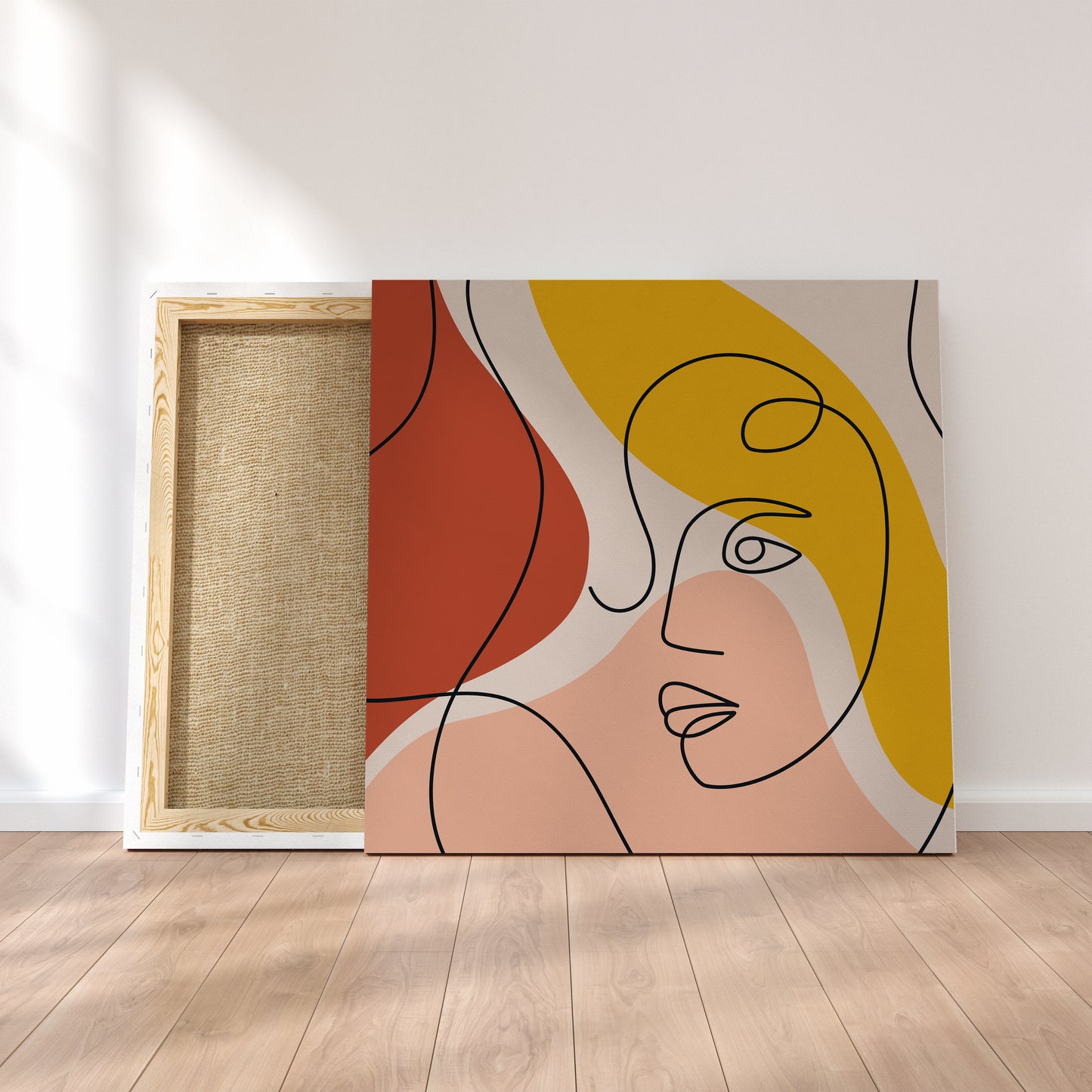 Set of 3 Squares Abstract Faces Canvas Print ArtLexy   