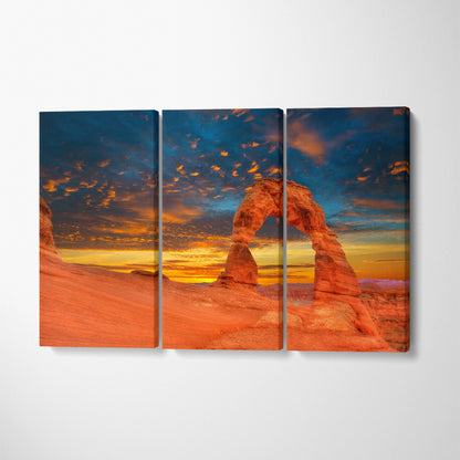 Delicate Arch Moab Utah USA Canvas Print ArtLexy 3 Panels 36"x24" inches 