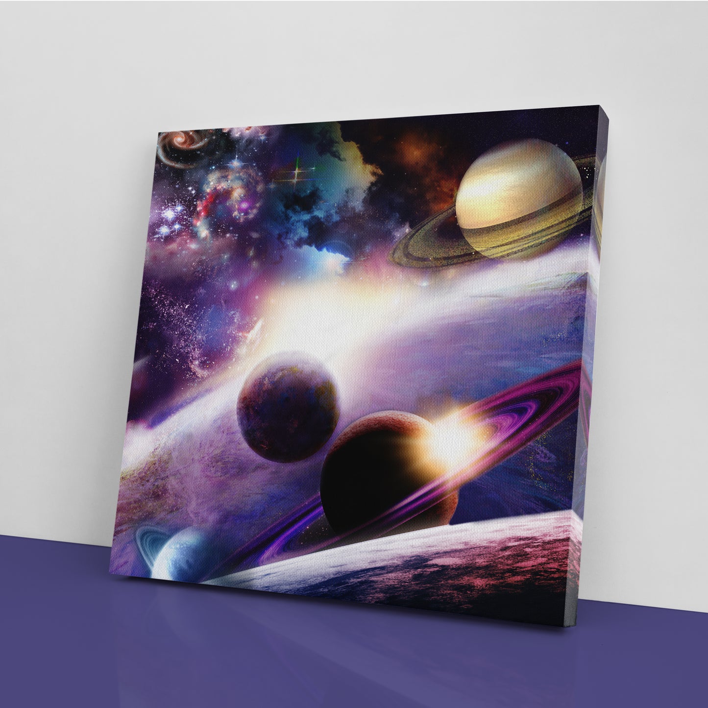 Beautiful Space with Stars and Planets Canvas Print ArtLexy   