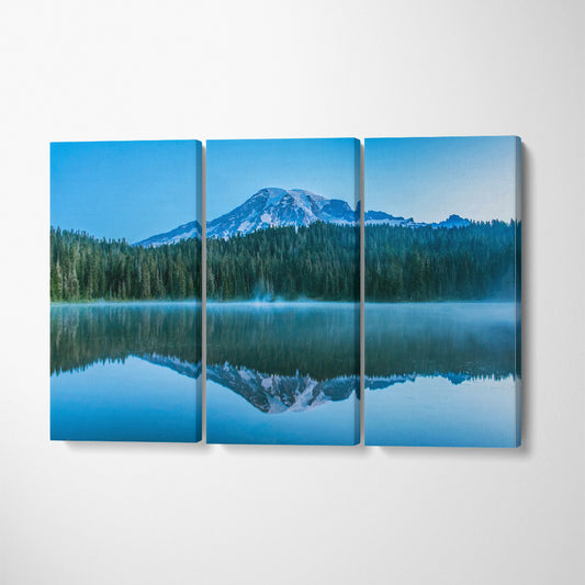 Mount Rainier National Park Washington State Canvas Print ArtLexy 3 Panels 36"x24" inches 