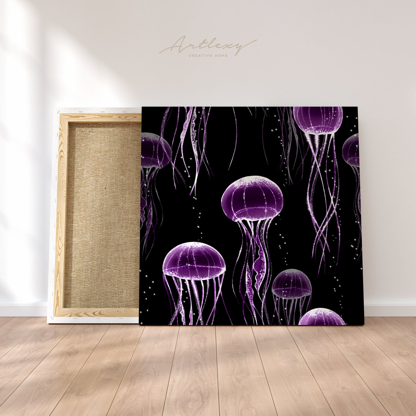 Purple Jellyfish Canvas Print ArtLexy   