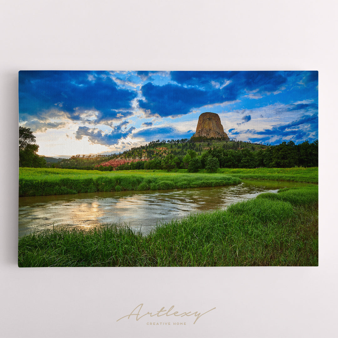 Devils Tower National Monument Wyoming Canvas Print ArtLexy   