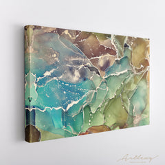 Liquid Multicolor Marble with Veins Canvas Print ArtLexy   