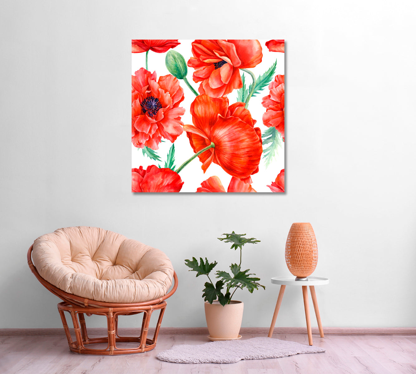 Beautiful Red Poppies Flowers Canvas Print ArtLexy   