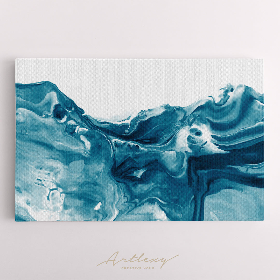 Abstract Fluid Marble Waves Canvas Print ArtLexy   