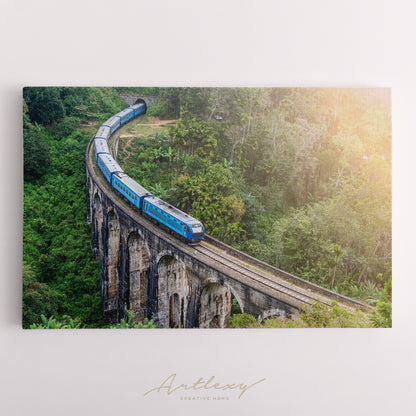 Train in Jungle of Sri Lanka Canvas Print ArtLexy   
