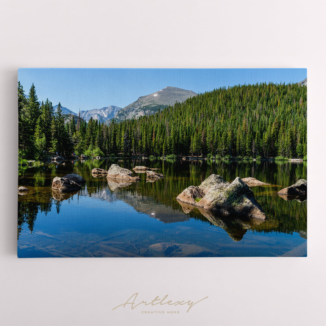 Bear Lake in Rocky Mountain National Park Colorado USA Canvas Print ArtLexy   