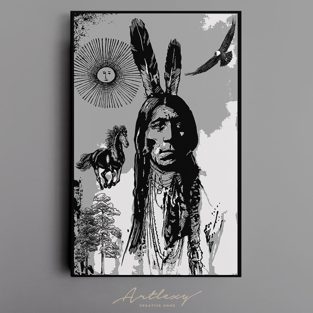 Indian Warrior Canvas Print ArtLexy   