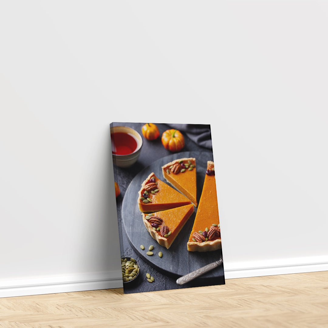 Classic American Pumpkin Pie Canvas Print ArtLexy 1 Panel 16"x24" inches 