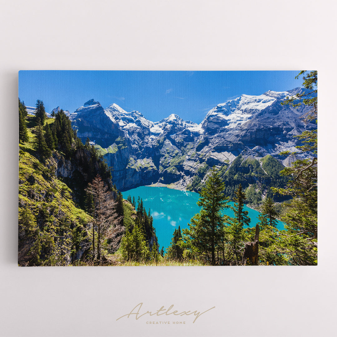 Oeschinen Lake Switzerland Canvas Print ArtLexy   